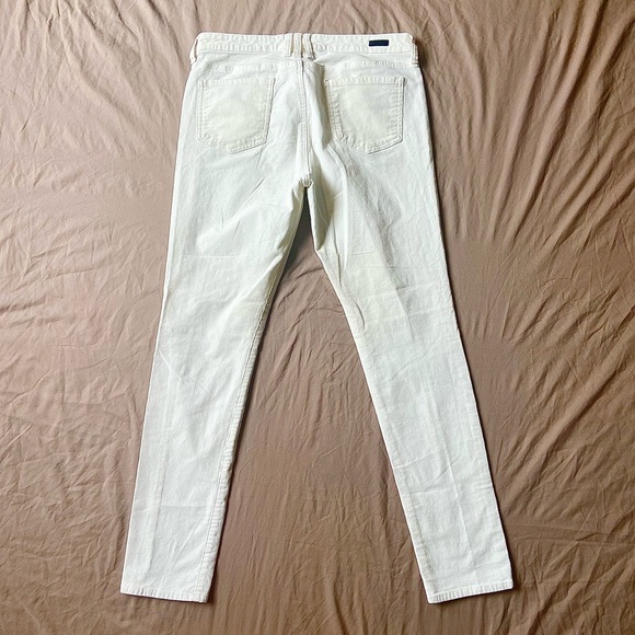 Size 14 Kut from the Kloth Mia toothpick skinny white corduroy pants - Picture 3 of 4